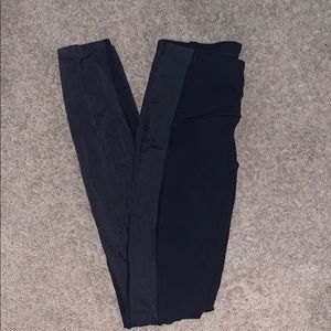 Black Lululemon Laser Cut Detail Leggings